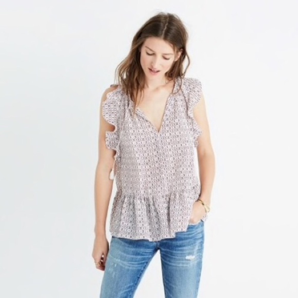 Silk Lily Ruffle Top